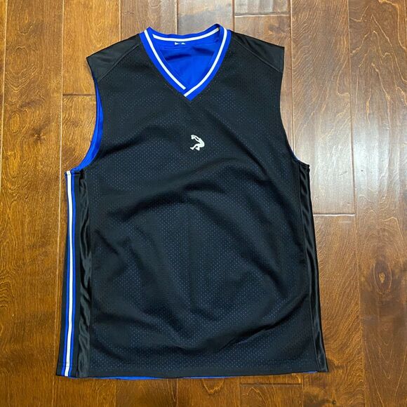 Shaq Dunkman Vintage Y2K Reversible Royal Blue Black Mesh Jersey Men's Medium - Picture 6 of 10